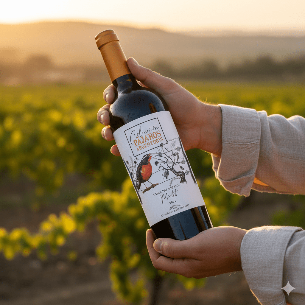 Vinho Arg. Tinto Colección Pájaros Merlot 22 - Bodega Luxor